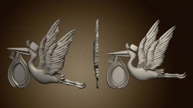 3D model Stork carrying a child (STL)